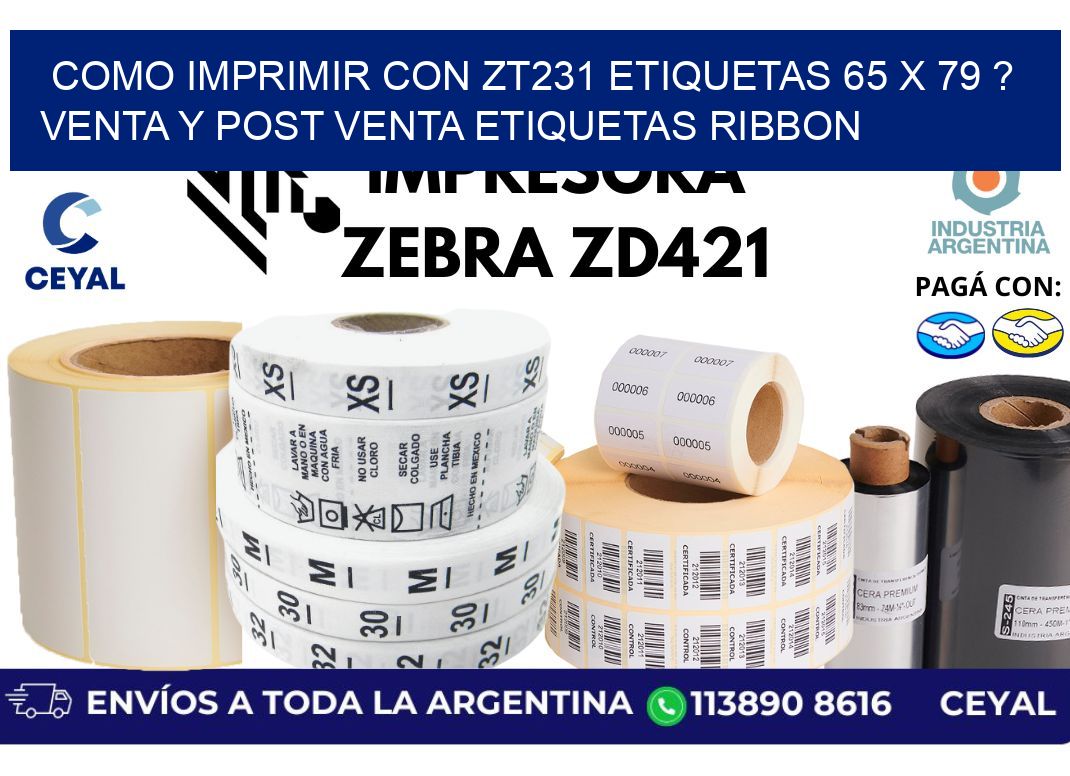 como imprimir con zt231 etiquetas 65 x 79 ? Venta y post venta etiquetas ribbon