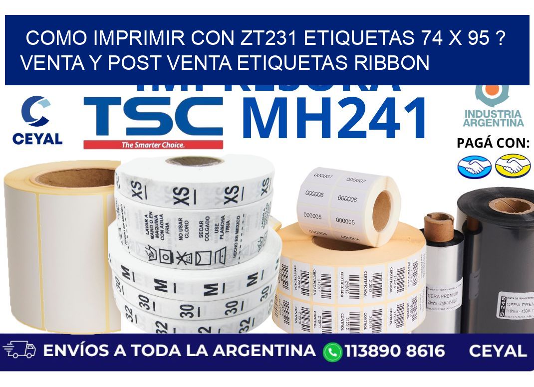 como imprimir con zt231 etiquetas 74 x 95 ? Venta y post venta etiquetas ribbon