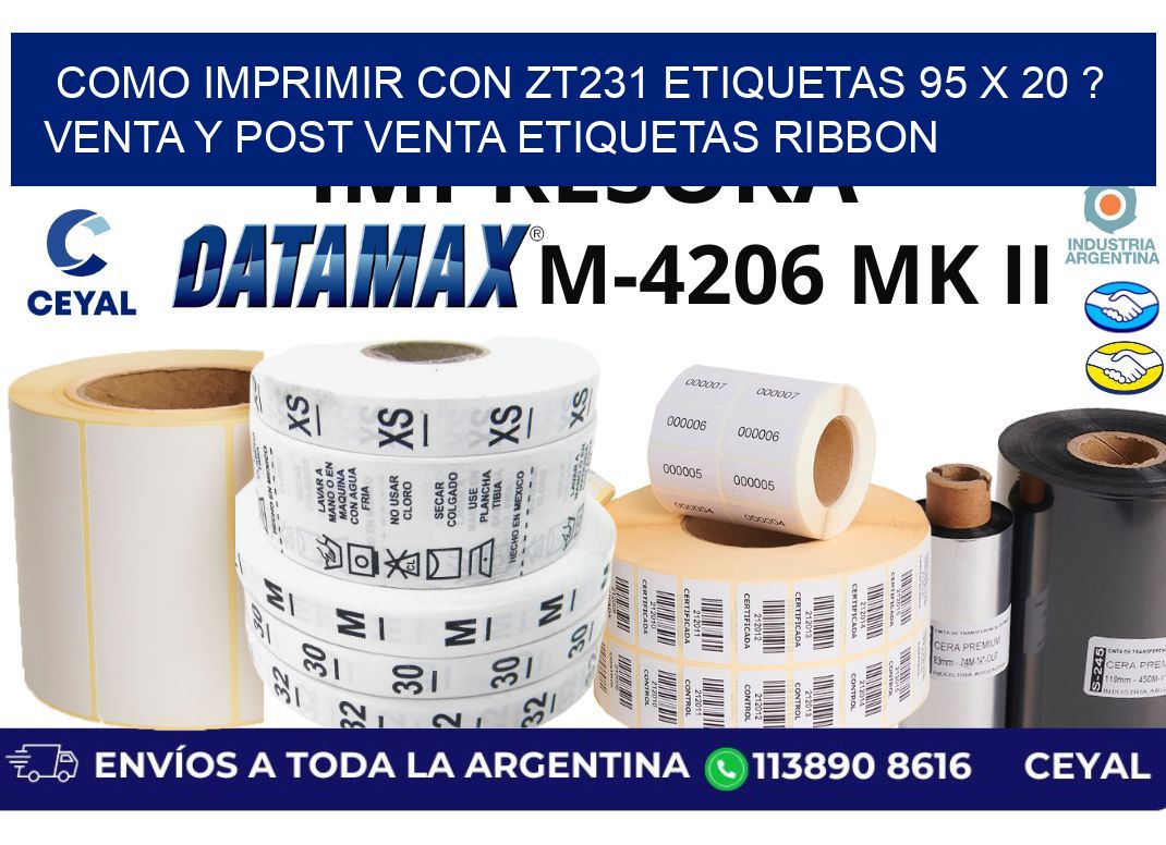 como imprimir con zt231 etiquetas 95 x 20 ? Venta y post venta etiquetas ribbon