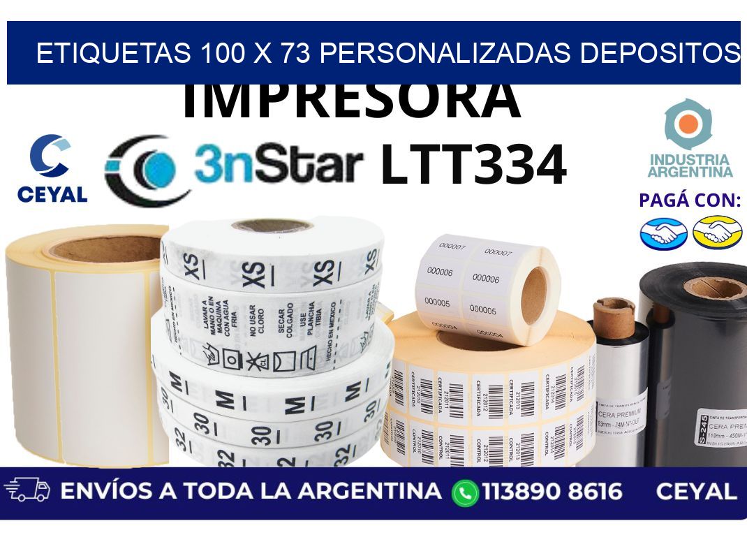 etiquetas 100 x 73 personalizadas depositos