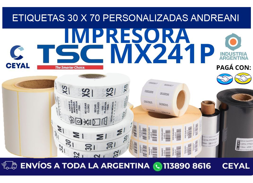 etiquetas 30 x 70 personalizadas andreani