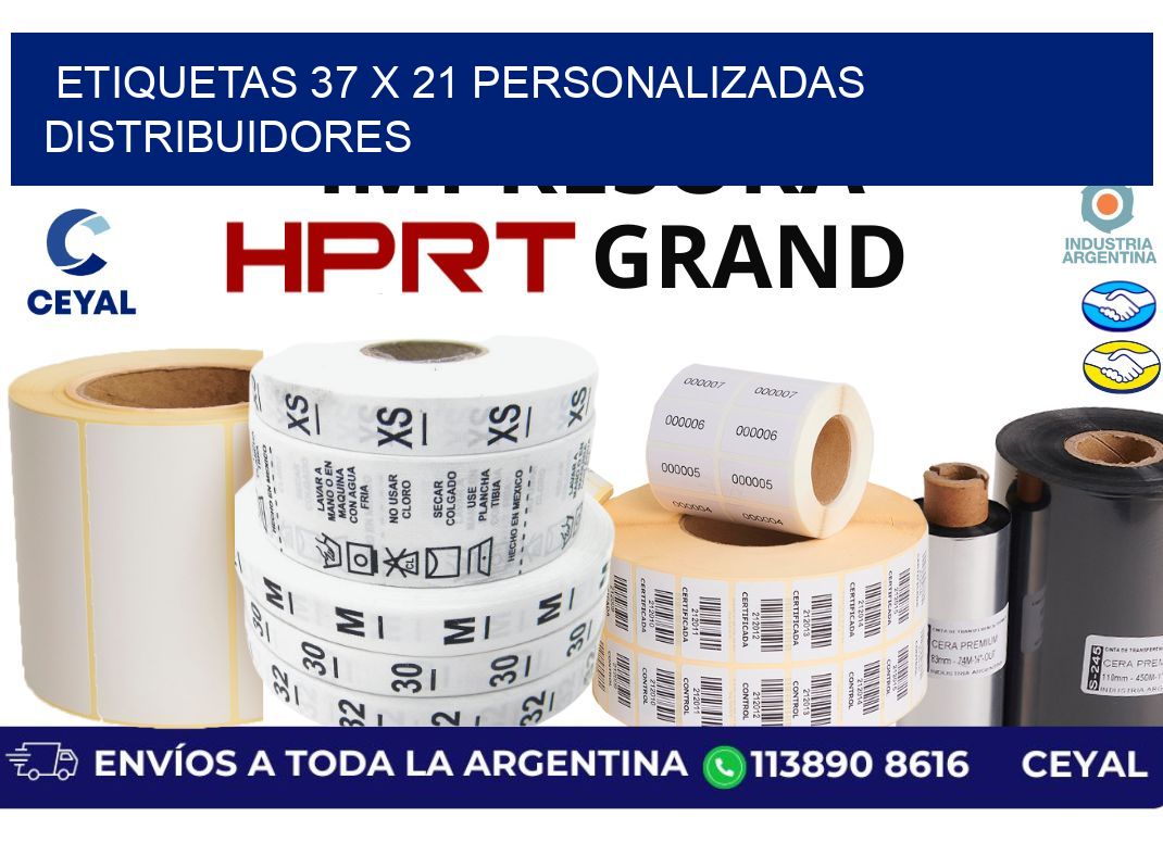 etiquetas 37 x 21 personalizadas distribuidores