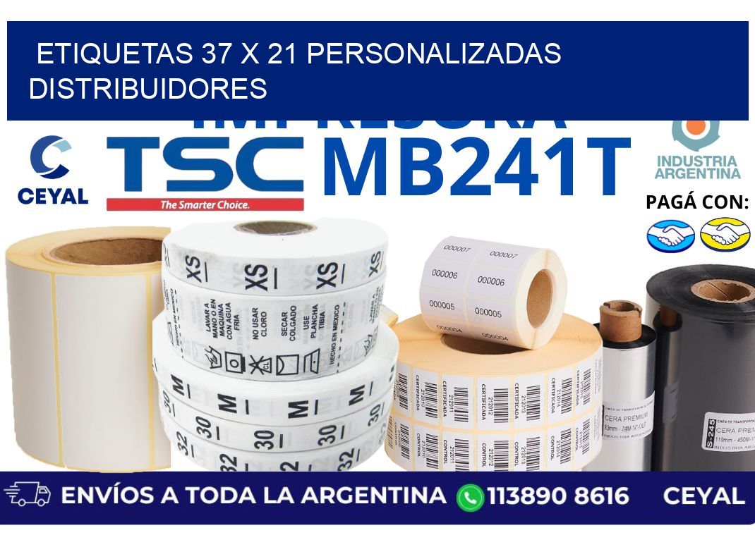 etiquetas 37 x 21 personalizadas distribuidores