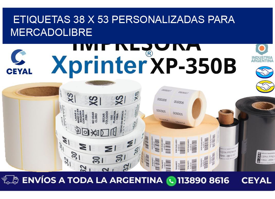 etiquetas 38 x 53 personalizadas para mercadolibre