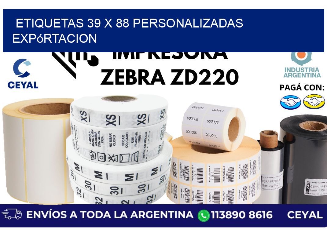 etiquetas 39 x 88 personalizadas expórtacion