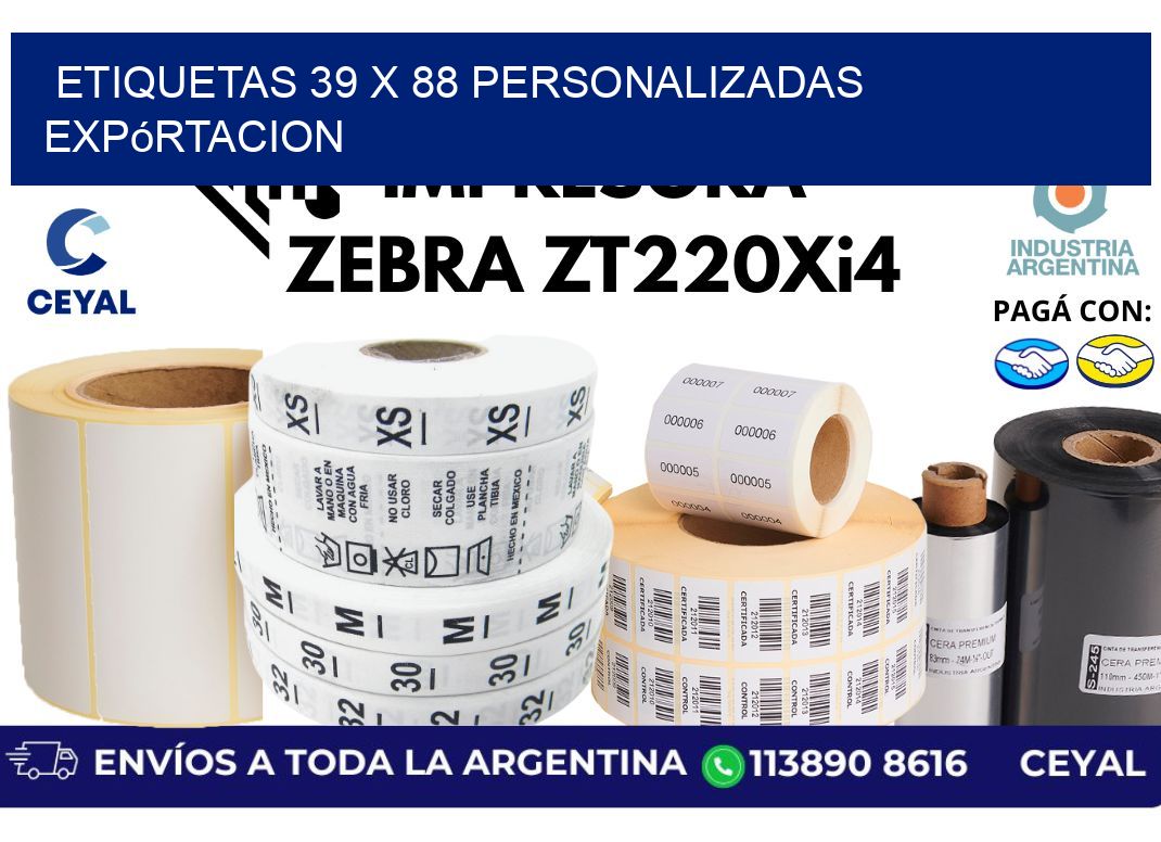 etiquetas 39 x 88 personalizadas expórtacion