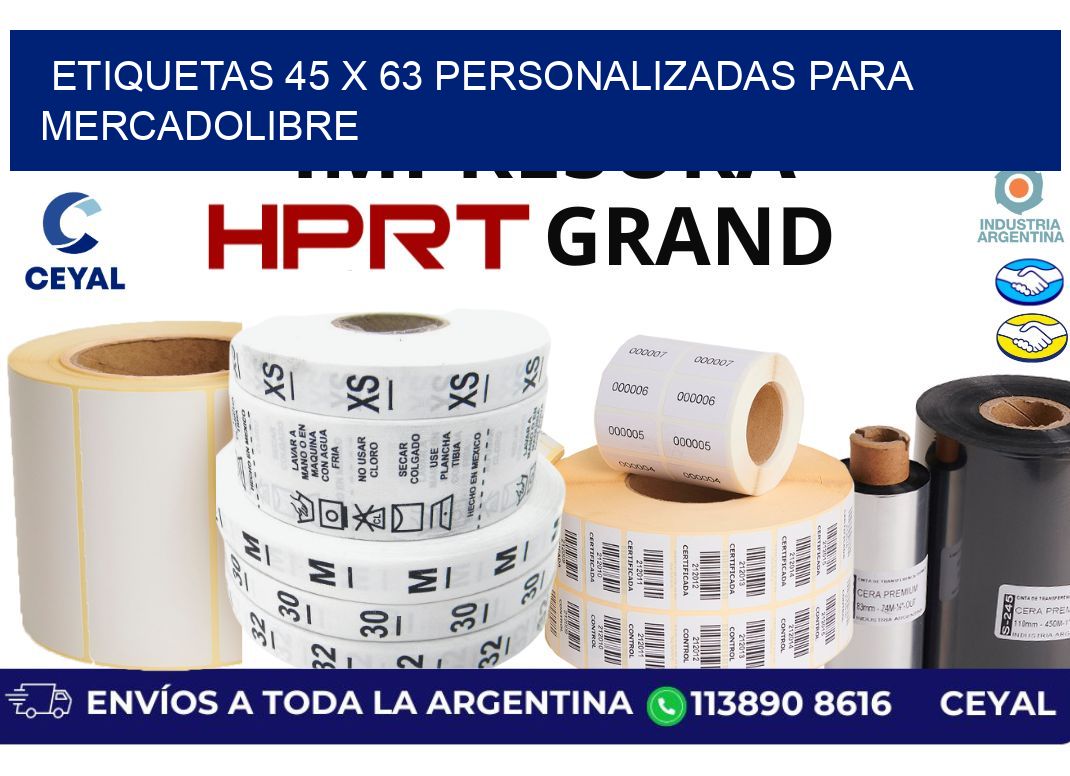 etiquetas 45 x 63 personalizadas para mercadolibre
