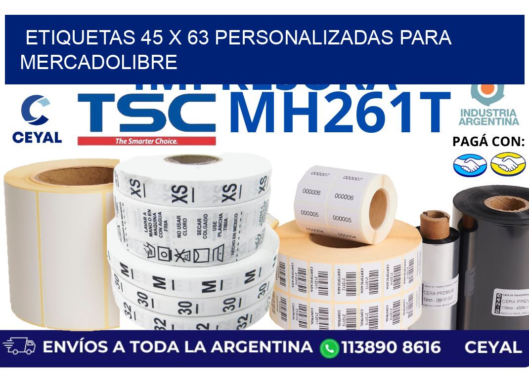 etiquetas 45 x 63 personalizadas para mercadolibre