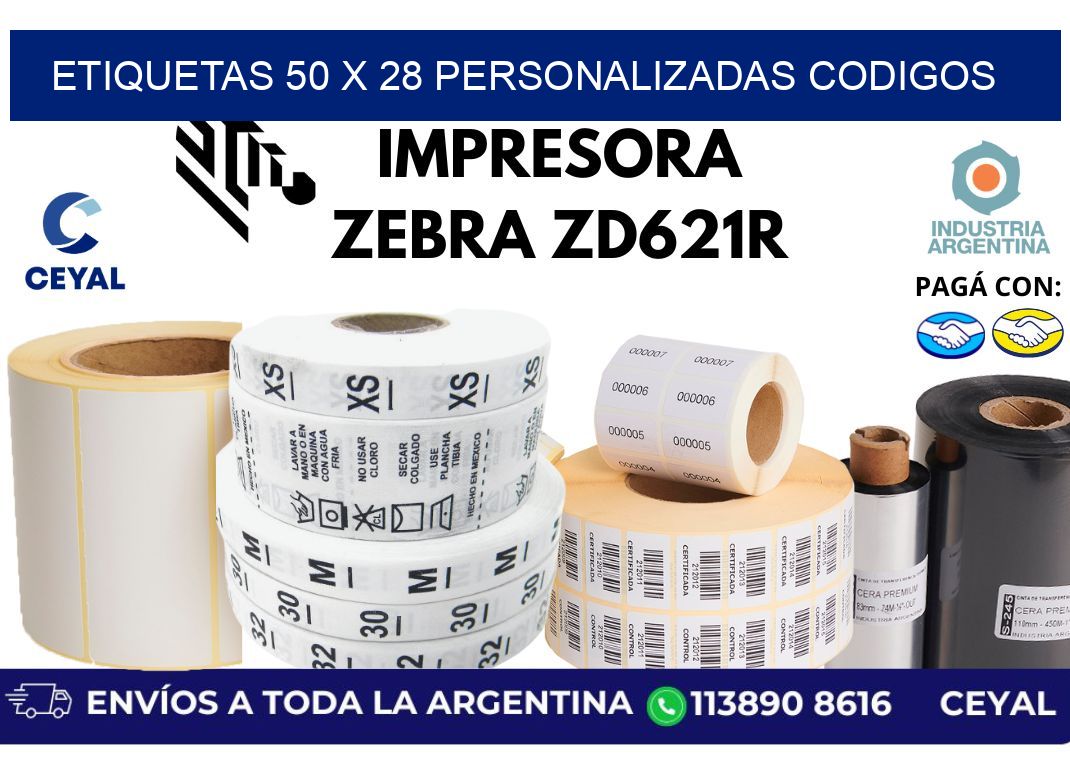 etiquetas 50 x 28 personalizadas codigos