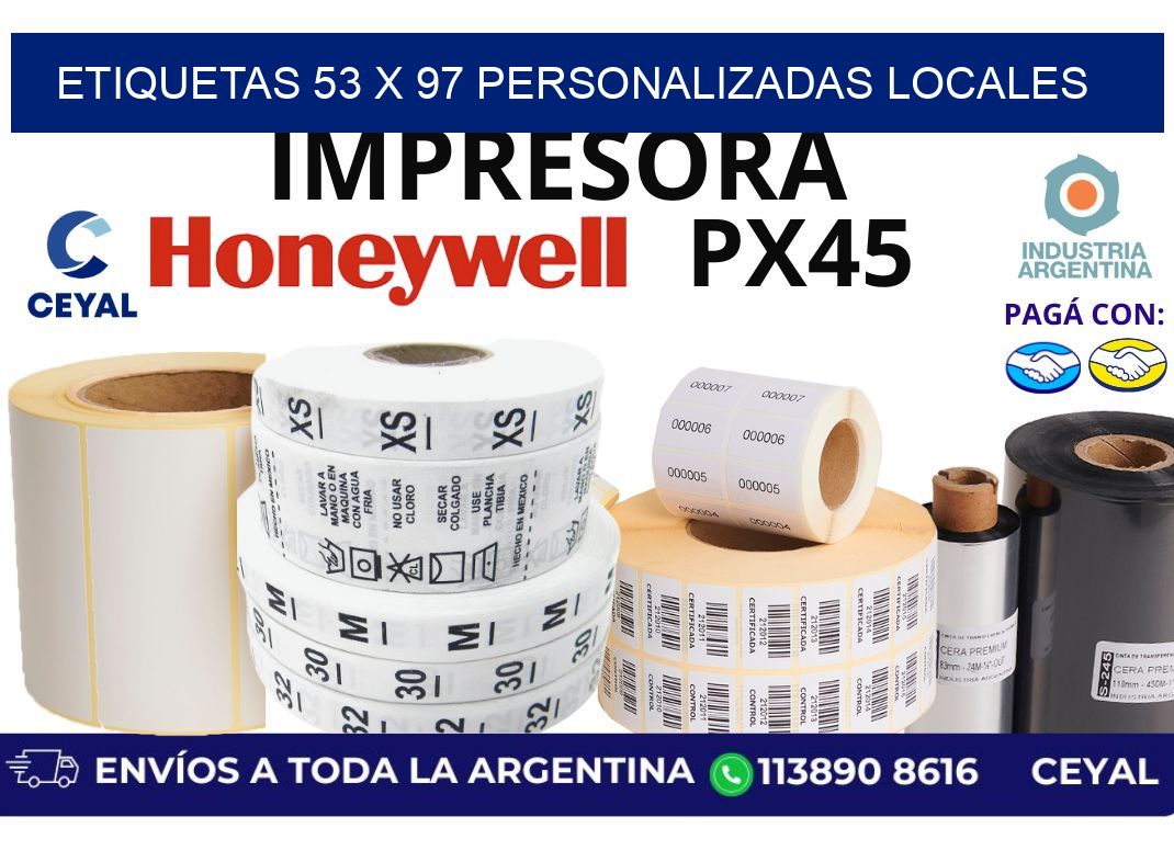 etiquetas 53 x 97 personalizadas locales