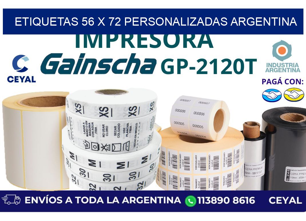 etiquetas 56 x 72 personalizadas argentina