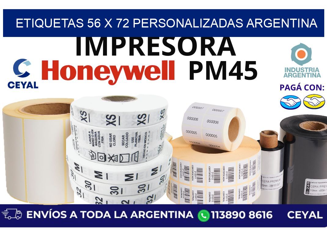 etiquetas 56 x 72 personalizadas argentina