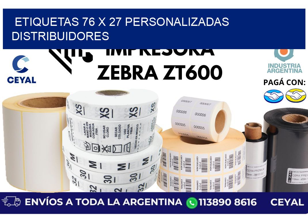 etiquetas 76 x 27 personalizadas distribuidores