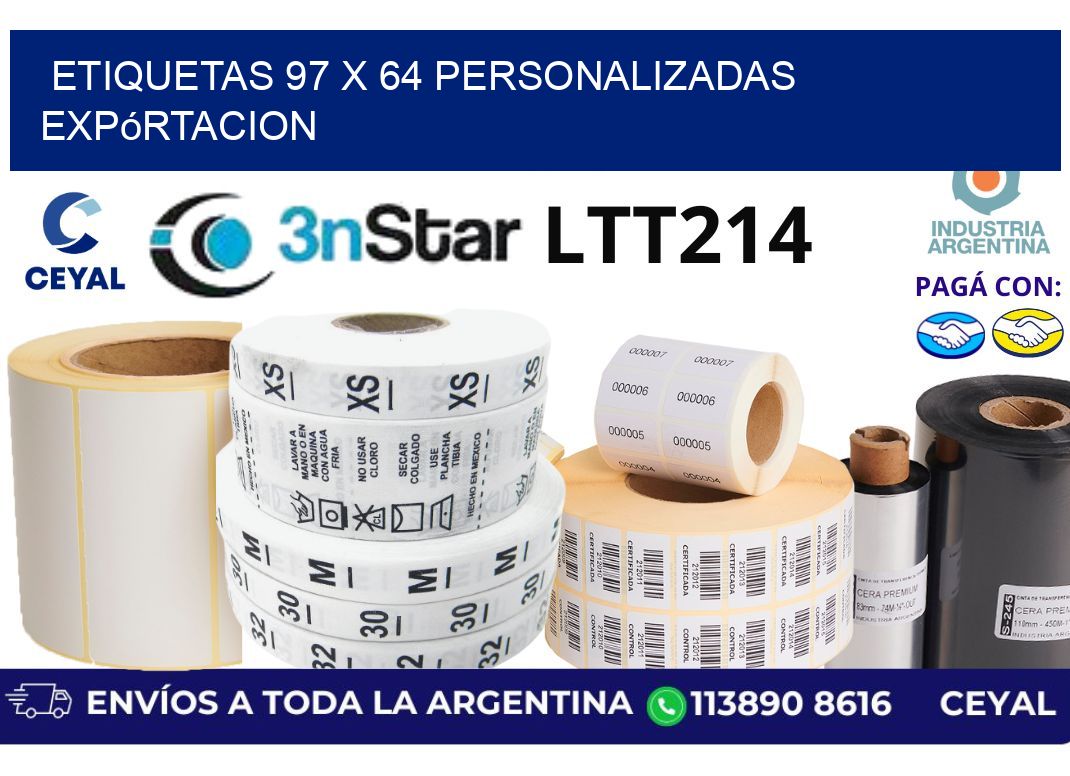 etiquetas 97 x 64 personalizadas expórtacion