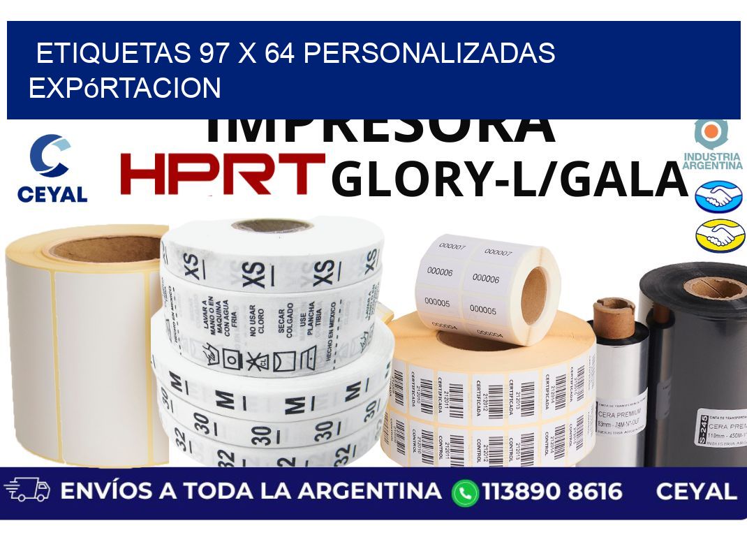 etiquetas 97 x 64 personalizadas expórtacion
