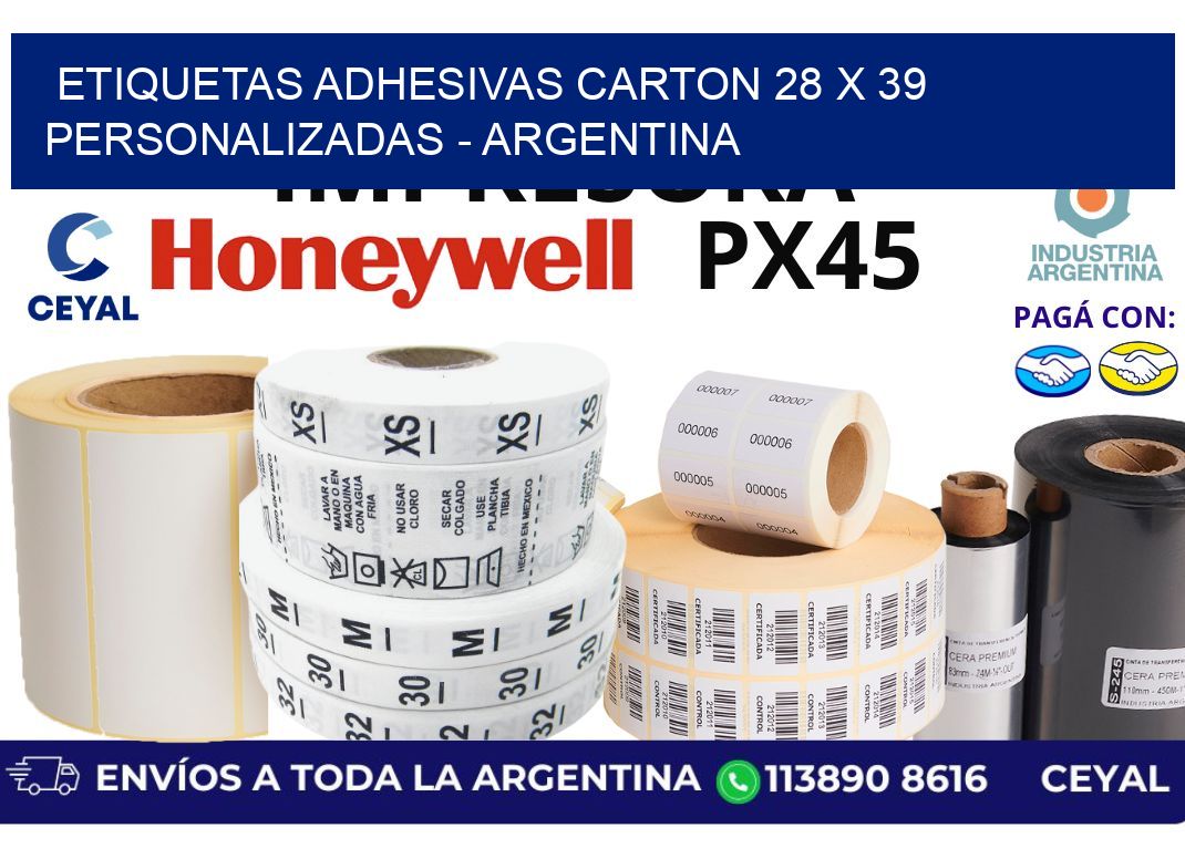 etiquetas adhesivas carton 28 x 39 personalizadas – Argentina