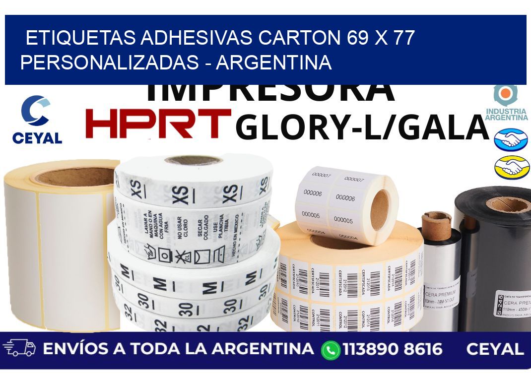 etiquetas adhesivas carton 69 x 77 personalizadas – Argentina