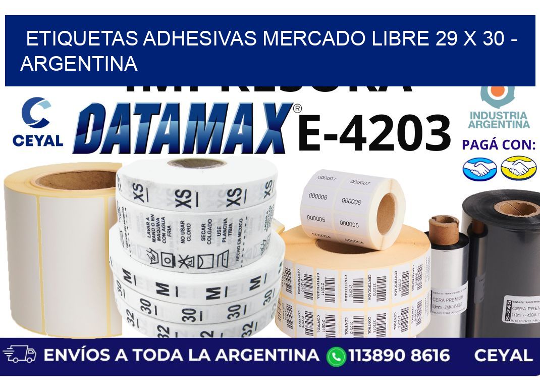 etiquetas adhesivas mercado libre 29 x 30 – Argentina