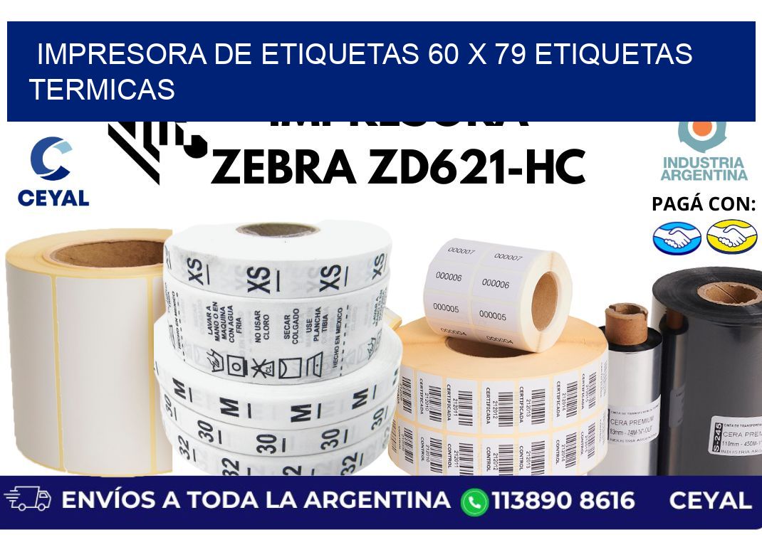 impresora de etiquetas 60 x 79 etiquetas termicas