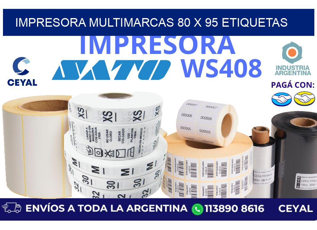 impresora multimarcas 80 x 95 etiquetas