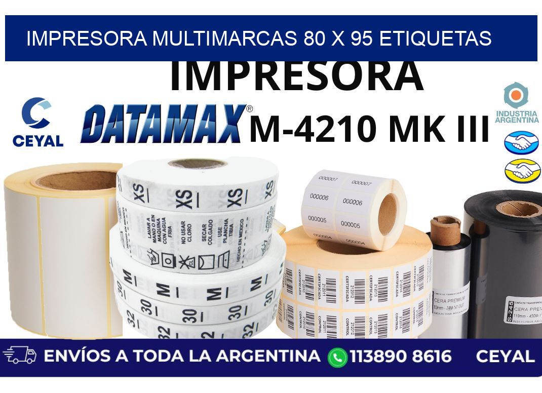 impresora multimarcas 80 x 95 etiquetas