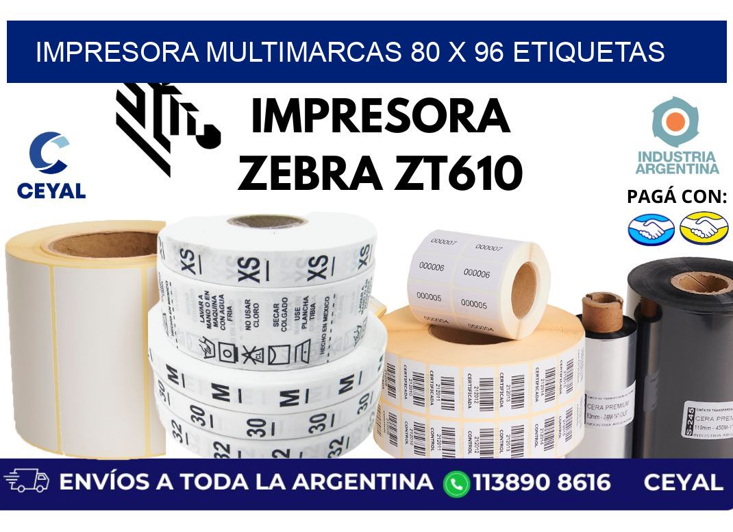 impresora multimarcas 80 x 96 etiquetas