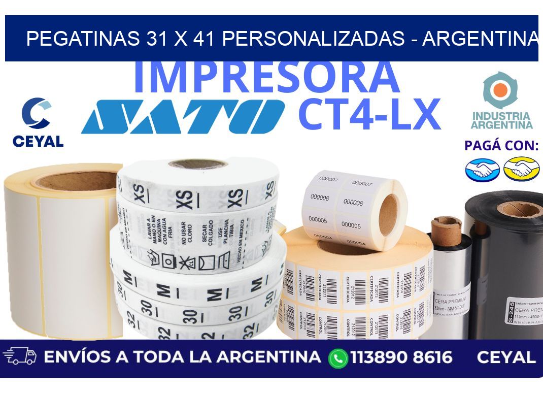 pegatinas 31 x 41 personalizadas - Argentina