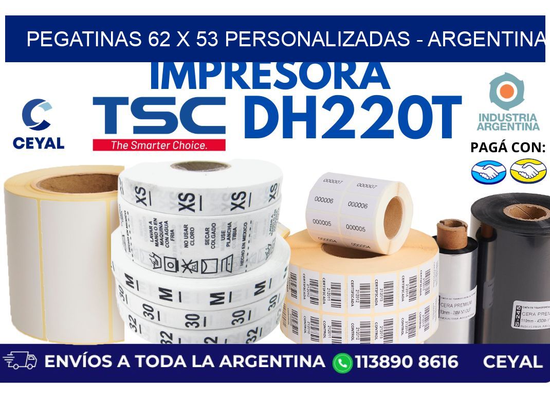 pegatinas 62 x 53 personalizadas - Argentina
