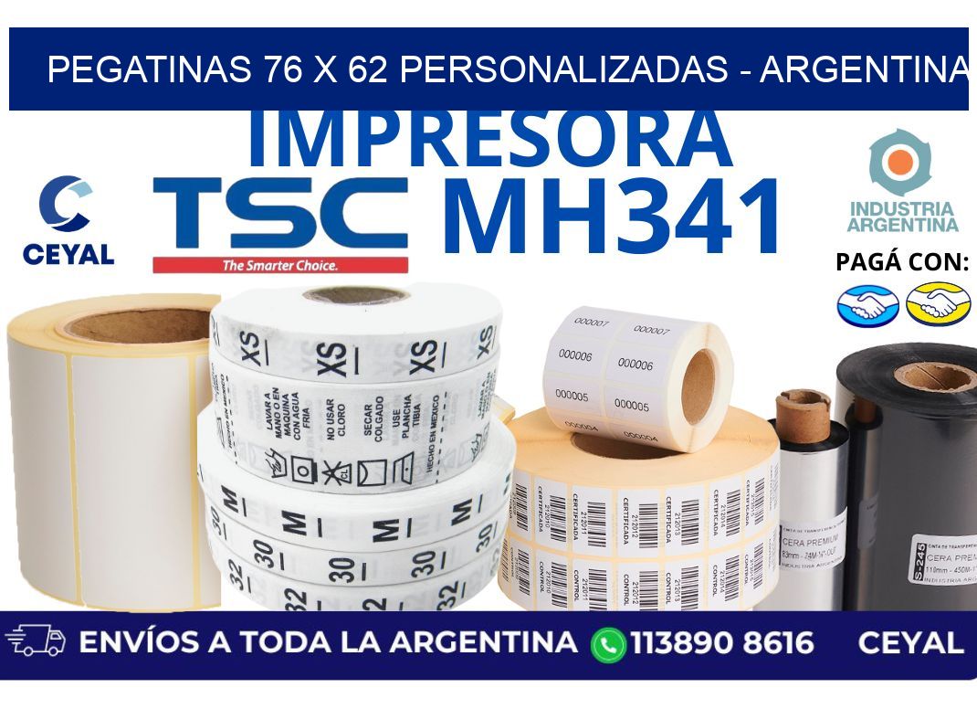 pegatinas 76 x 62 personalizadas – Argentina