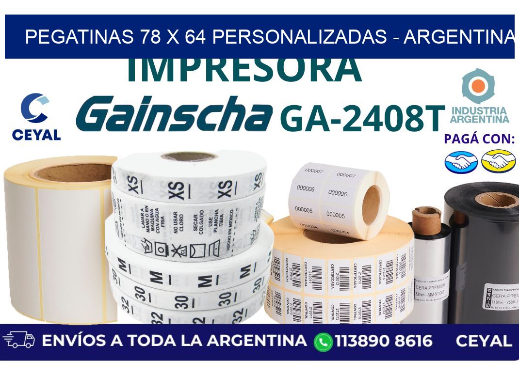 pegatinas 78 x 64 personalizadas - Argentina