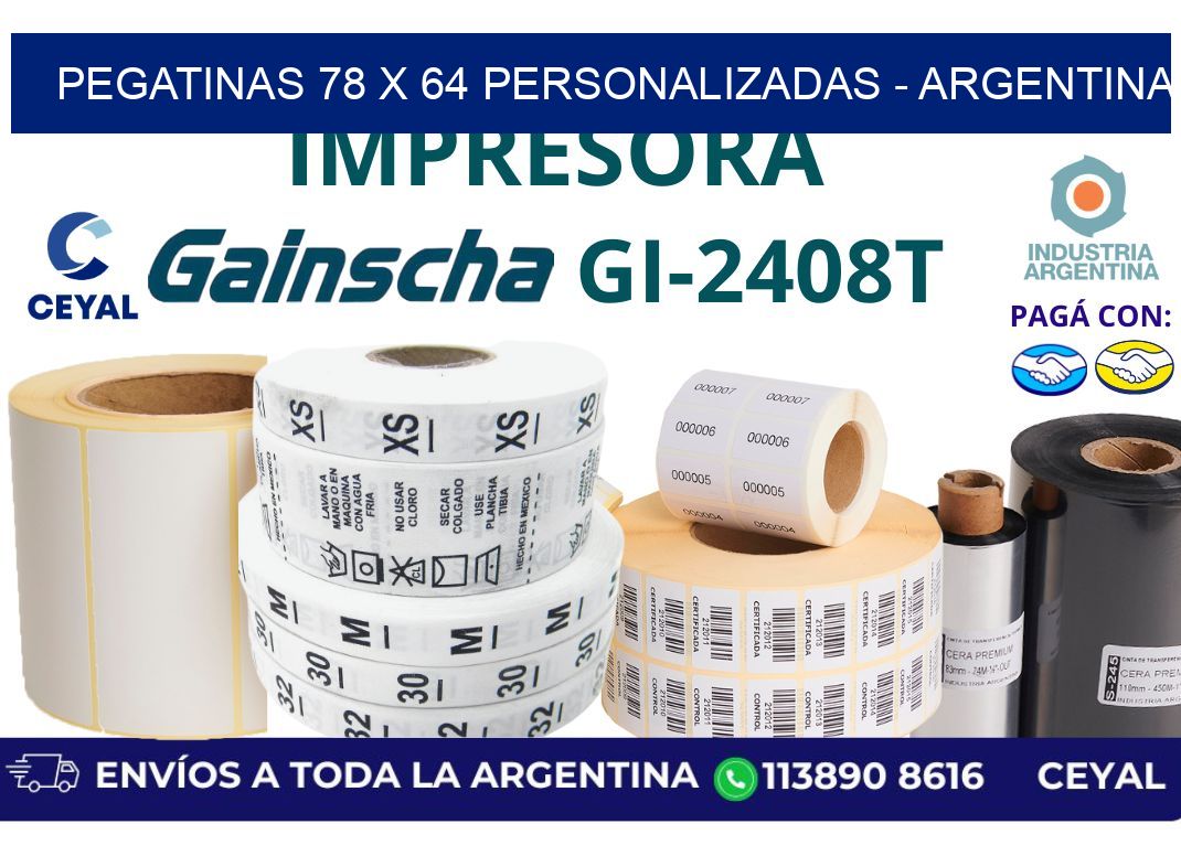 pegatinas 78 x 64 personalizadas - Argentina