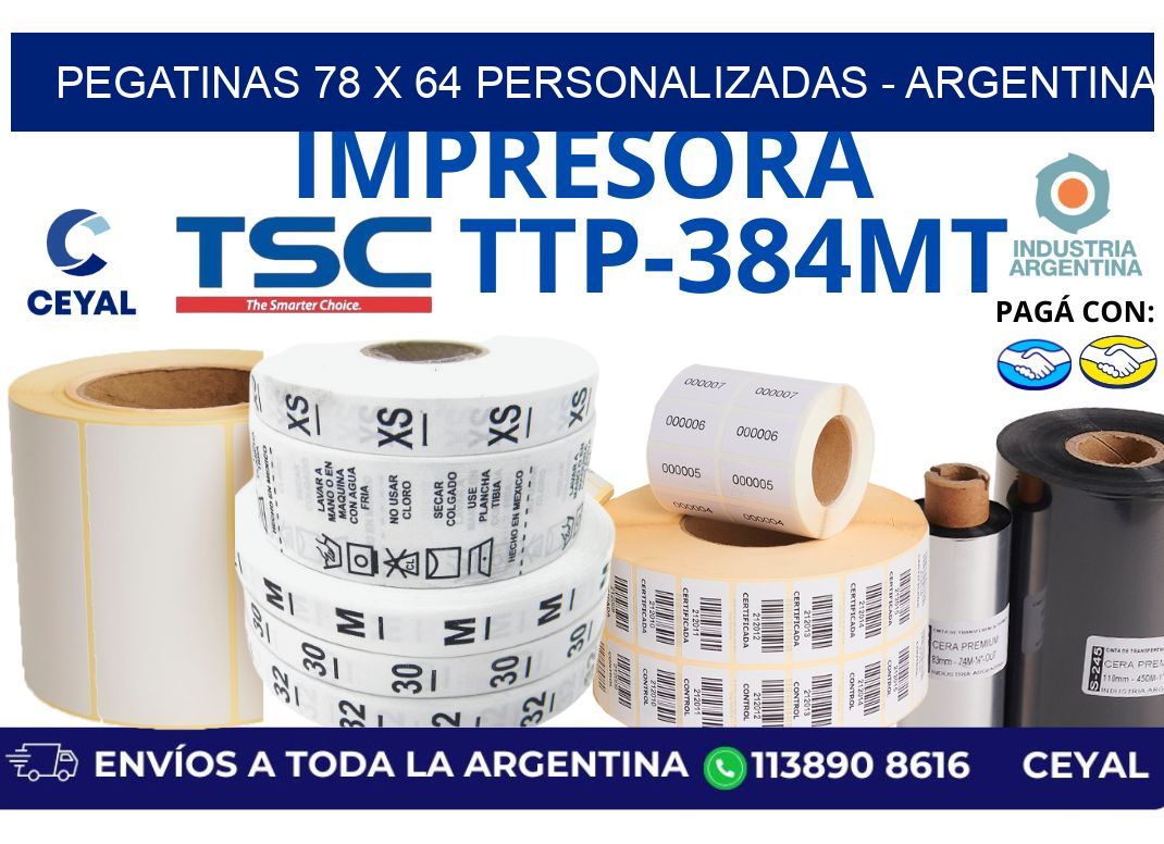 pegatinas 78 x 64 personalizadas – Argentina