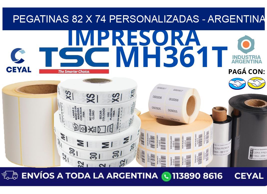 pegatinas 82 x 74 personalizadas – Argentina