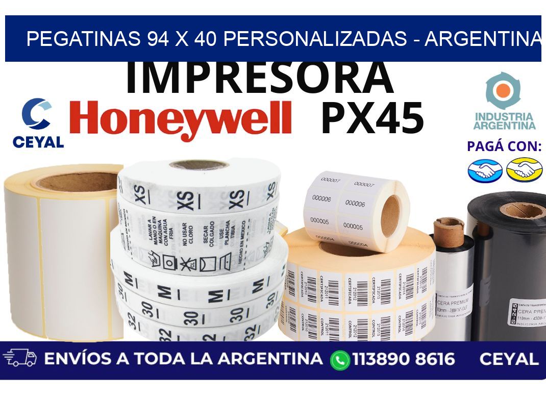 pegatinas 94 x 40 personalizadas - Argentina
