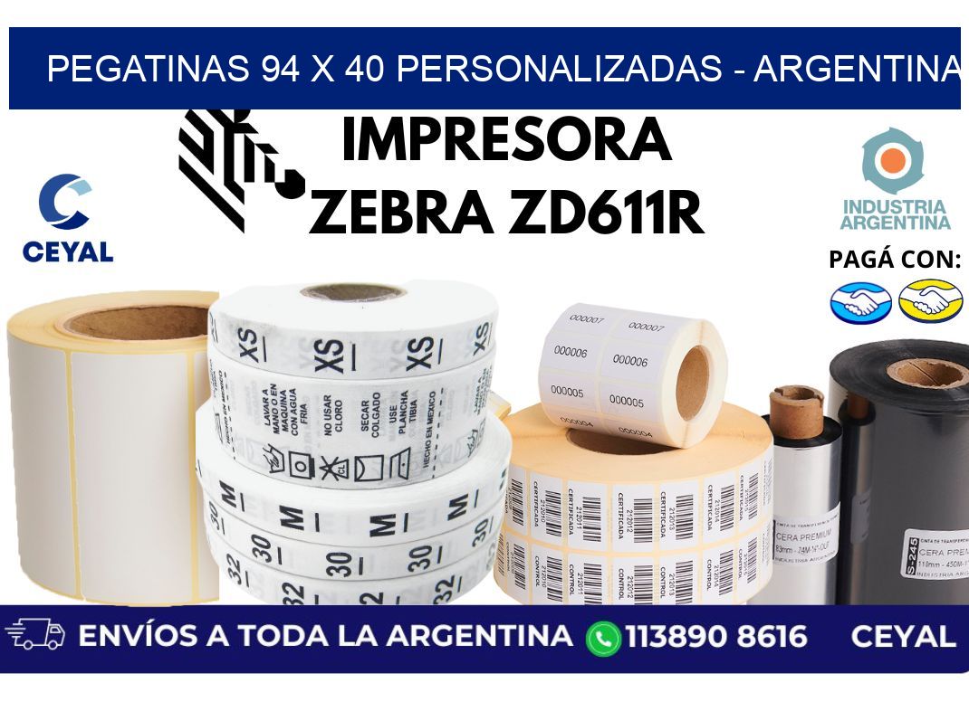 pegatinas 94 x 40 personalizadas – Argentina