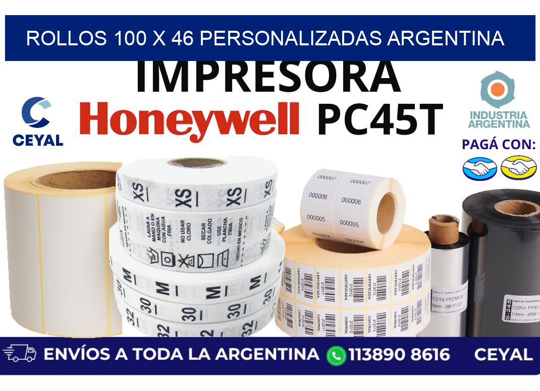 rollos 100 x 46 personalizadas argentina