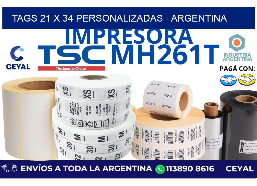 tags 21 x 34 personalizadas – Argentina