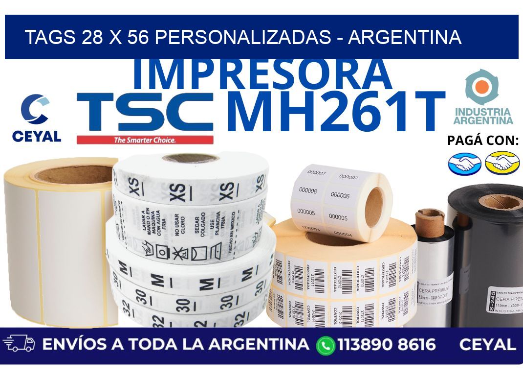 tags 28 x 56 personalizadas – Argentina