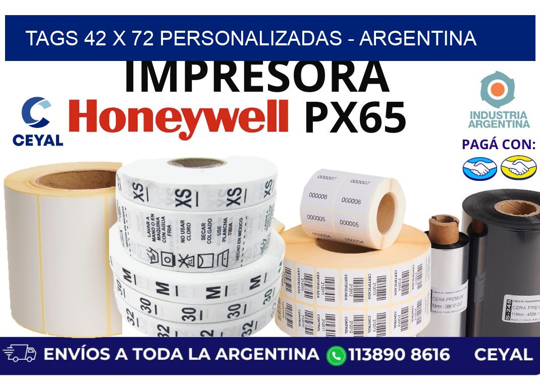 tags 42 x 72 personalizadas – Argentina