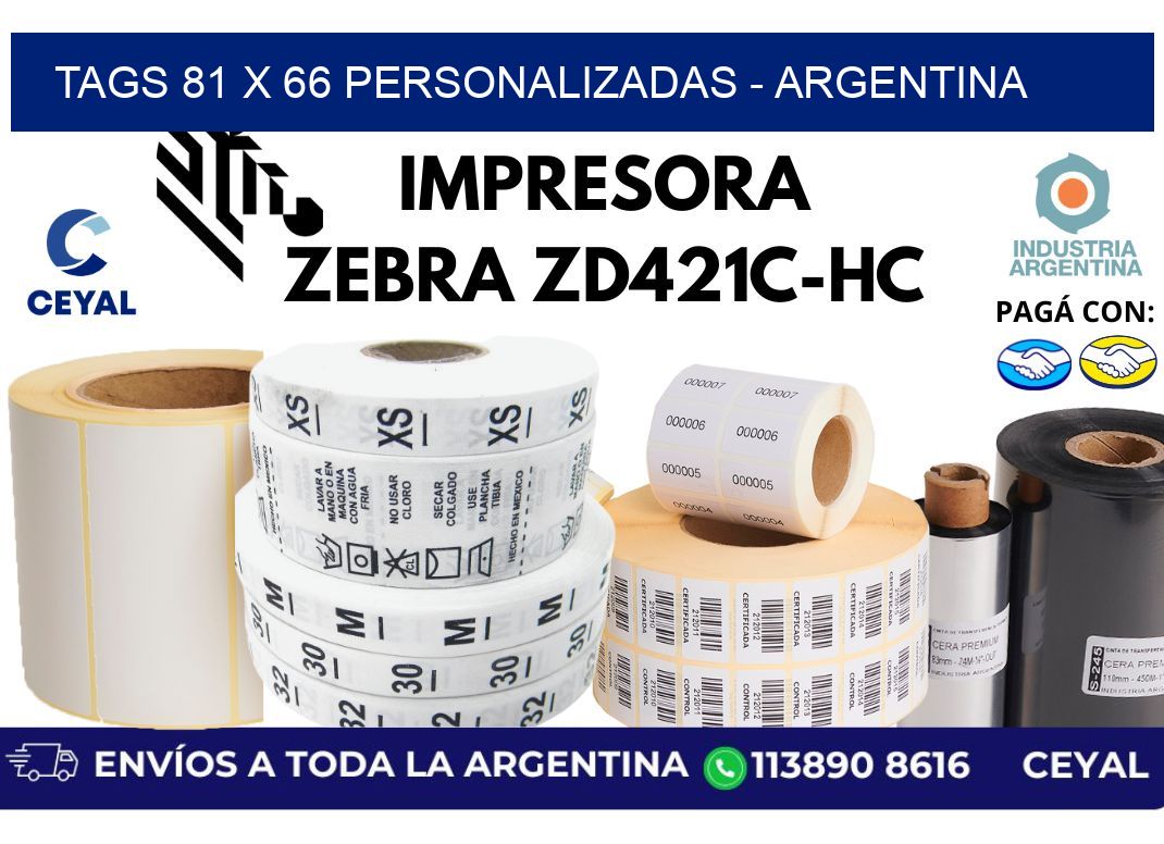 tags 81 x 66 personalizadas – Argentina