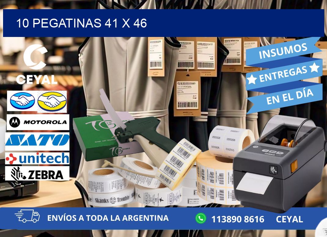 10 PEGATINAS 41 x 46