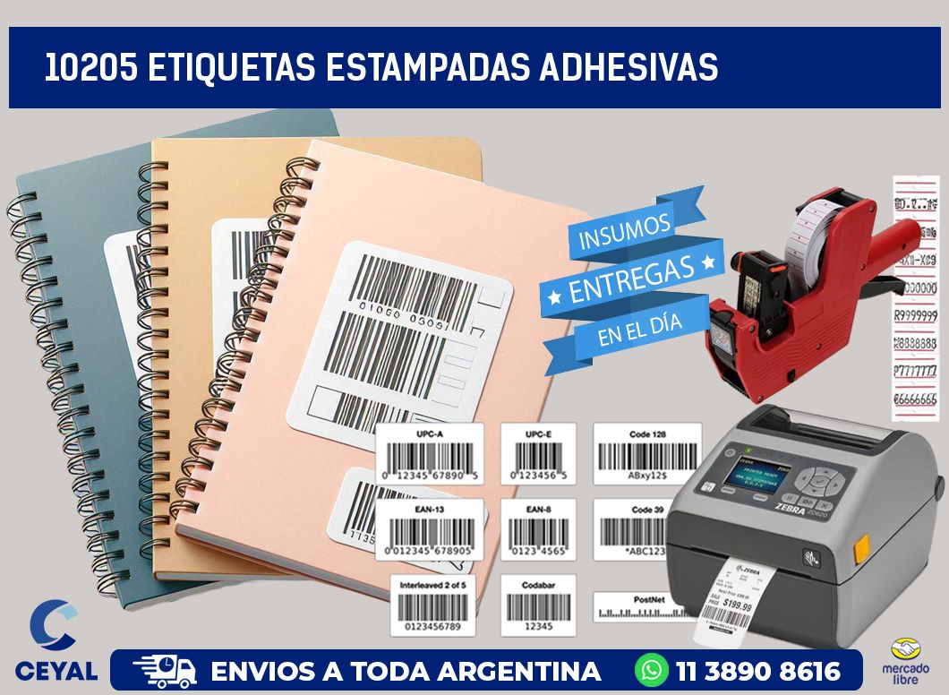 10205 etiquetas estampadas adhesivas