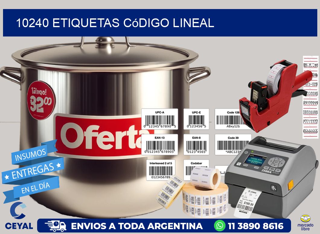 10240 Etiquetas código lineal