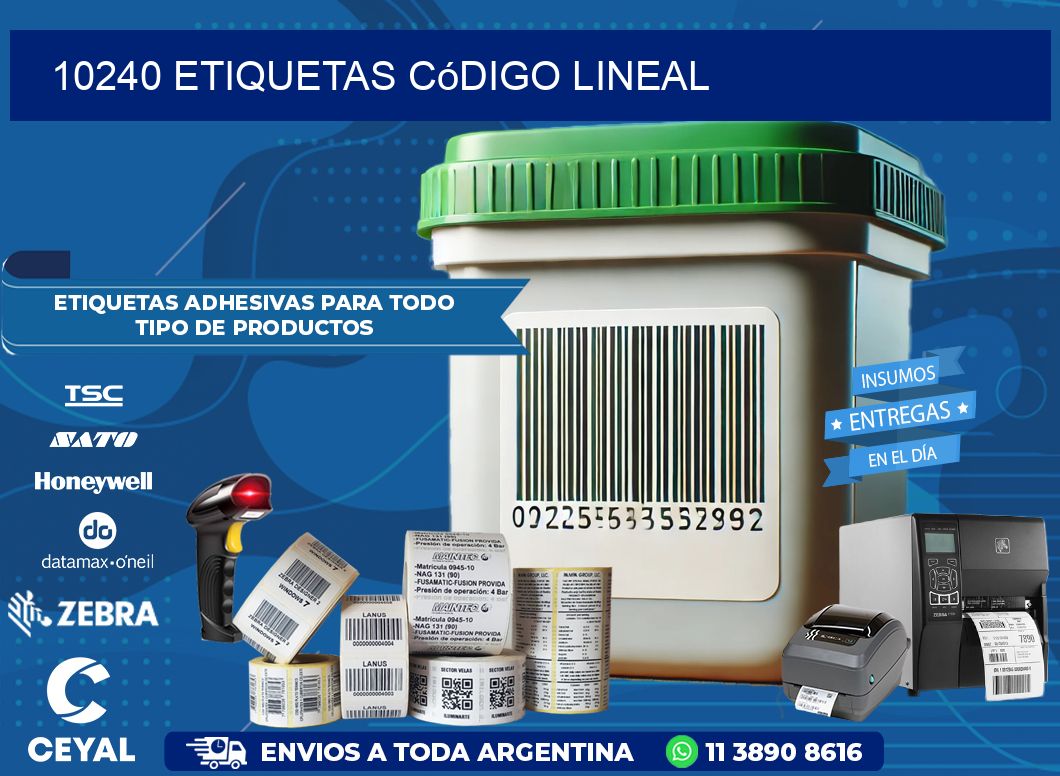 10240 Etiquetas código lineal