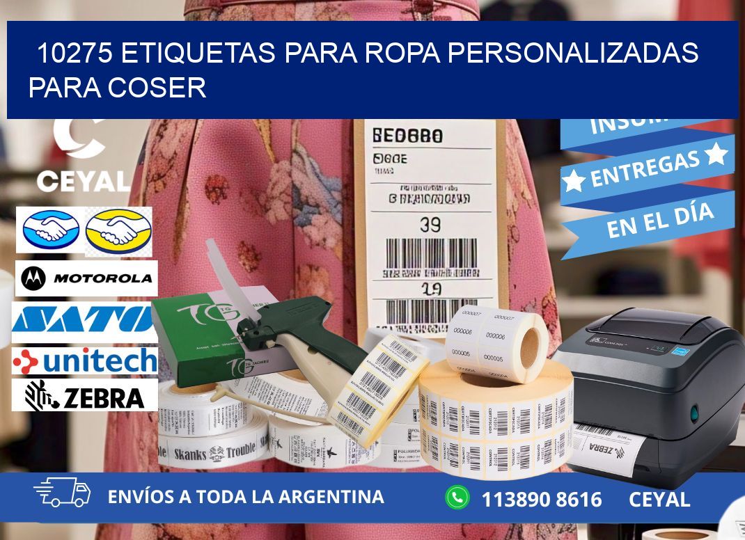 10275 Etiquetas para ropa personalizadas para coser