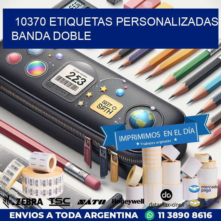 10370 Etiquetas personalizadas banda doble