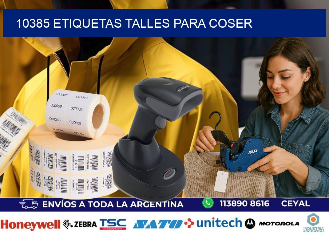 10385 ETIQUETAS TALLES PARA COSER