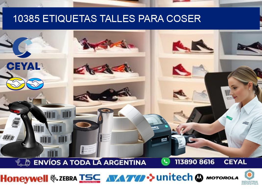 10385 ETIQUETAS TALLES PARA COSER