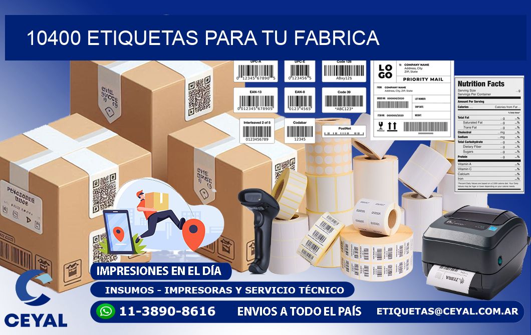 10400 etiquetas para tu fabrica
