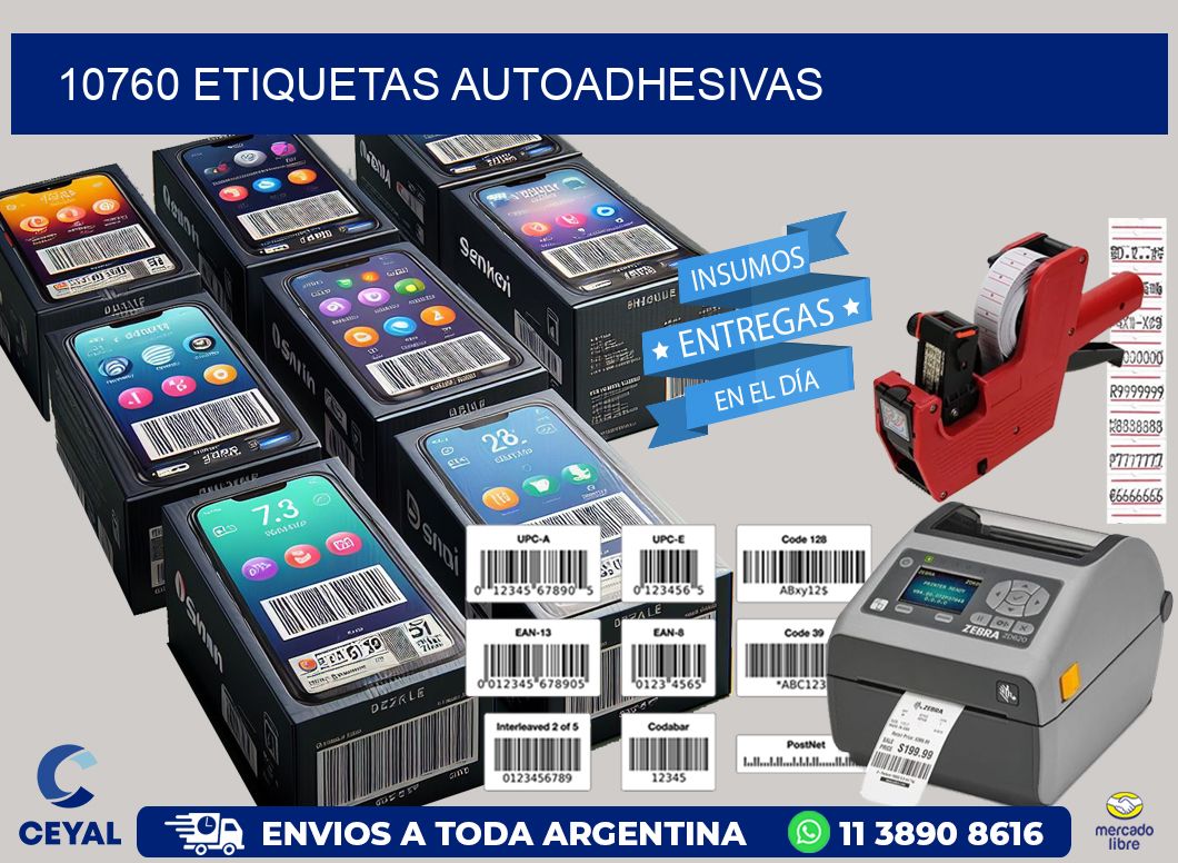 10760 etiquetas autoadhesivas